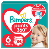 Pampers Pants, pieluchomajtki, rozmiar 6, 14-19 kg, 84 sztuki - miniaturka zdjęcia produktu