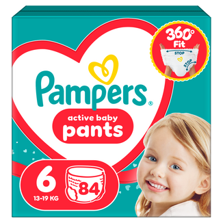 Pampers Active Baby Pants 6 (14-19 kg), pieluchomajtki, 84 sztuki - zdjęcie produktu