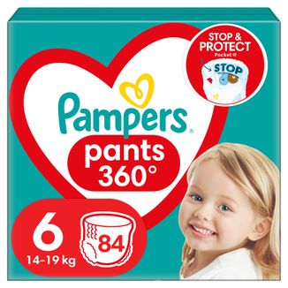 Pampers Pants, pieluchomajtki, rozmiar 6, 14-19 kg, 84 sztuki - zdjęcie produktu