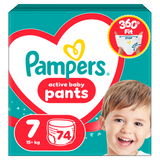 Pampers Active Baby Pants 7 (15+ kg), pieluchomajtki, 74 sztuki - miniaturka zdjęcia produktu