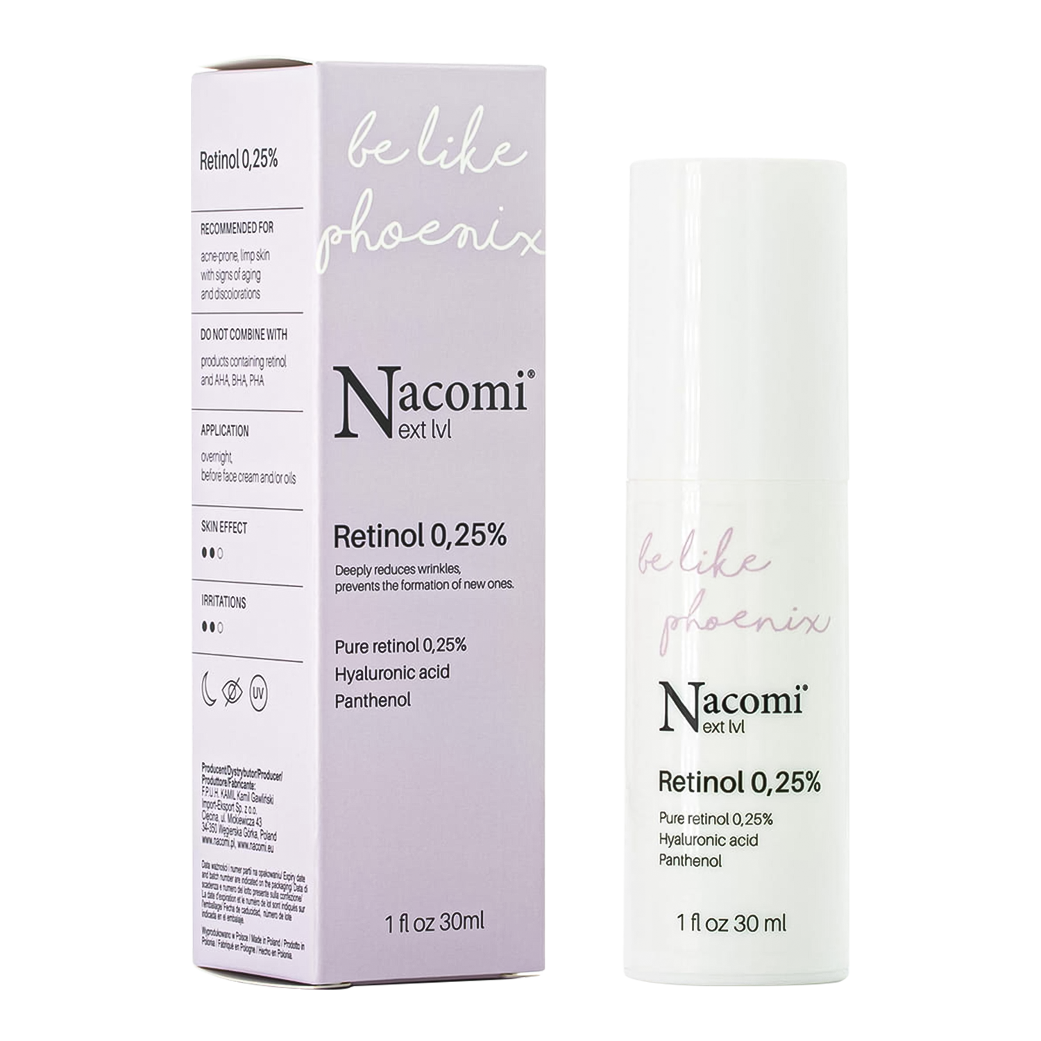 Nieznana Nacomi Next Level, serum z retinolem 0,25%, 30 ml