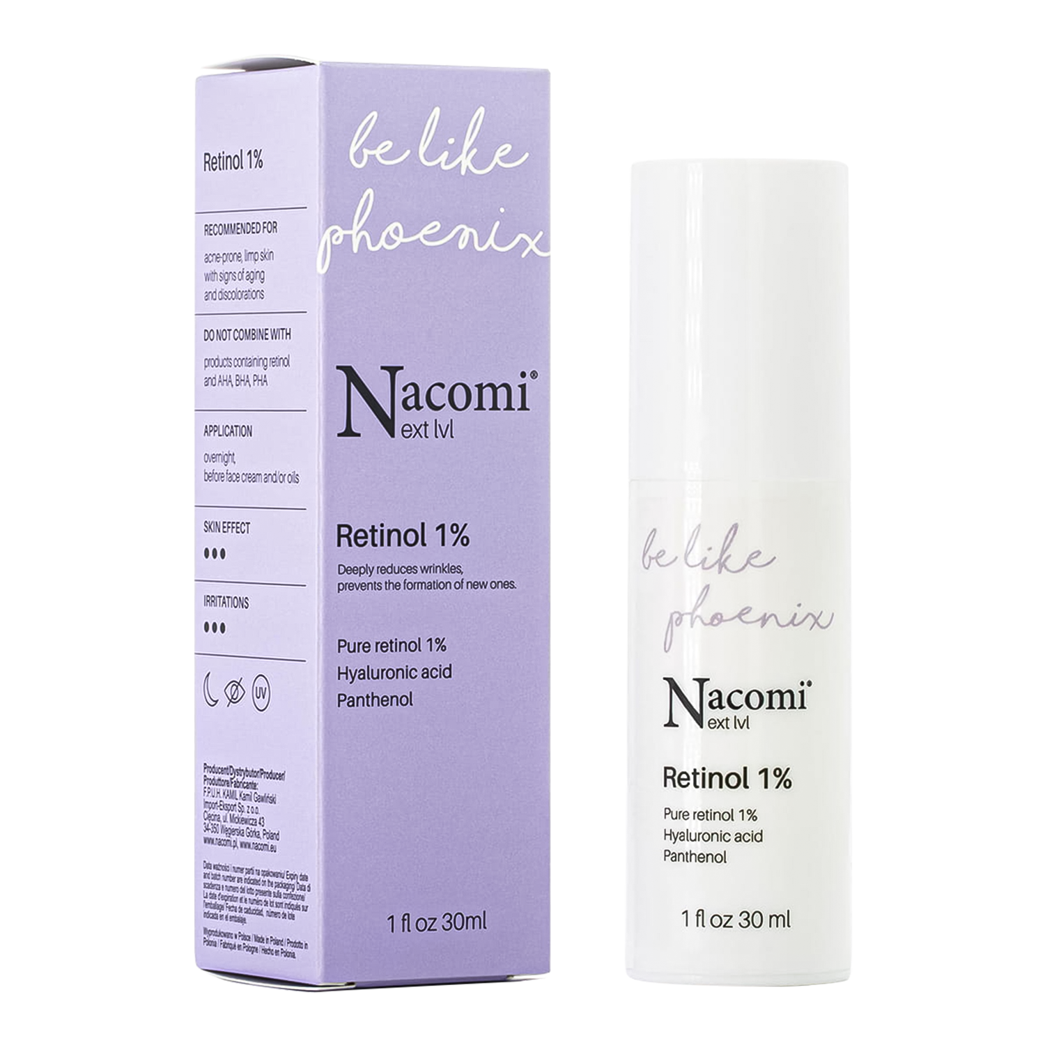 Nieznana Nacomi Next Level, serum z retinolem 1%, na noc, 30 ml