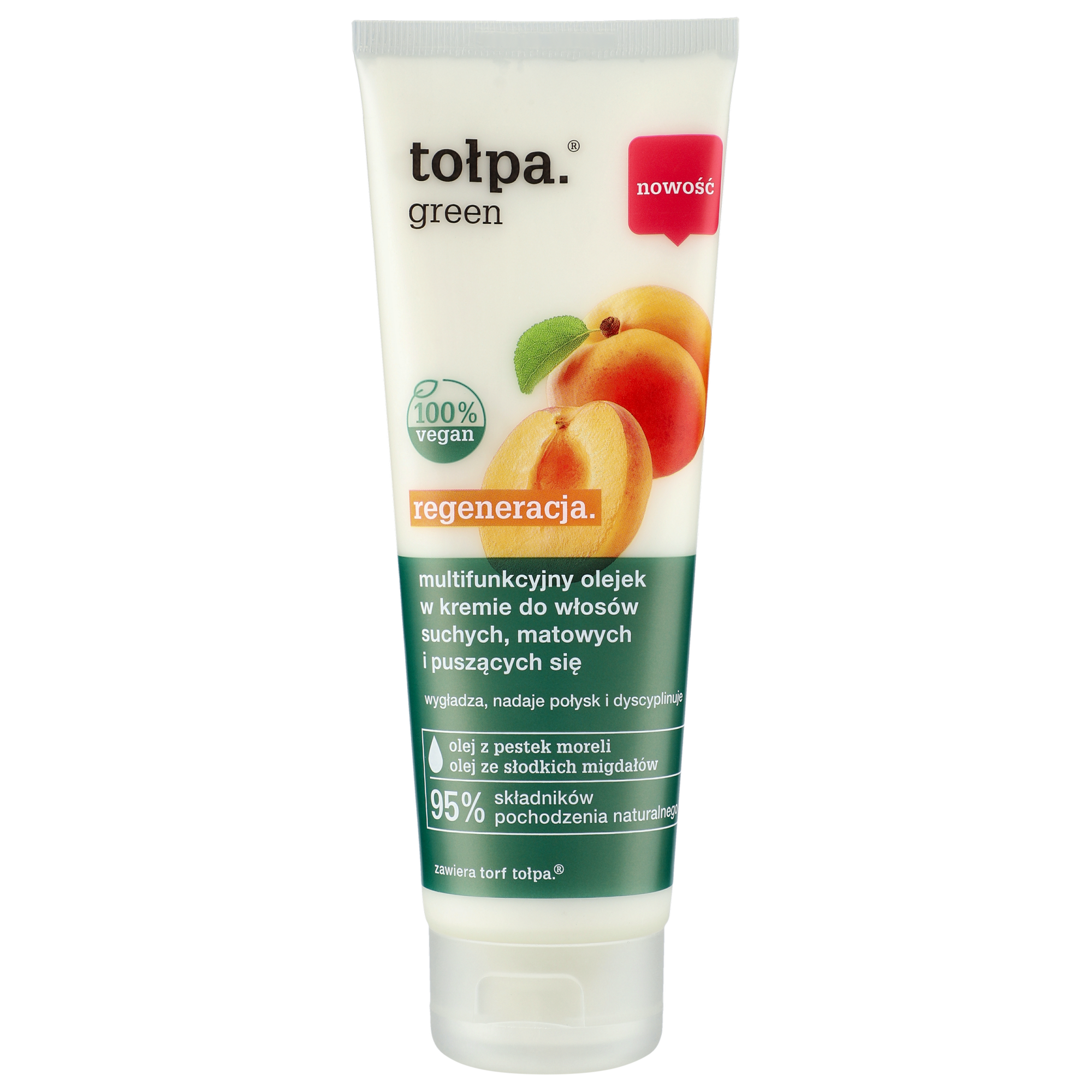 Tołpa Tołpa Green Regeneracja, multifunkcyjny olejek w kremie do włosów suchych, matowych i puszących się, 125 ml