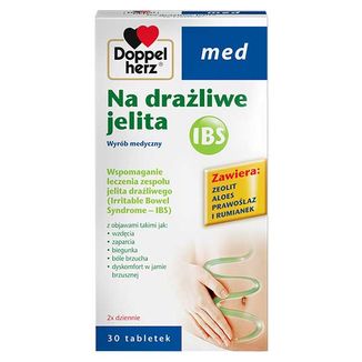 Doppelherz Med Na drażliwe jelita, 30 tabletek USZKODZONE OPAKOWANIE - zdjęcie produktu