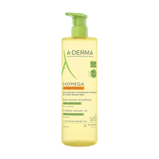 A-Derma Exomega Control, olejek emolient pod prysznic, skóra sucha, skłonna do atopii, od urodzenia, 750 ml  - zdjęcie produktu