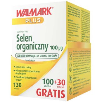 Walmark Plus Selen organiczny 100 µg, 100 tabletek + 30 tabletek gratis - zdjęcie produktu