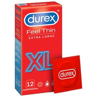 Durex Feel Thin XL, prezerwatywy extra duże, cienkie, 12 sztuk - zdjęcie produktu
