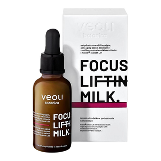 Veoli Botanica Focus Lifting Milk, liftingujące serum emulsyjne, anti-aging, z bakuchiolem i Fision Instant Lift , 30 ml USZKODZONE OPAKOWANIE - zdjęcie produktu