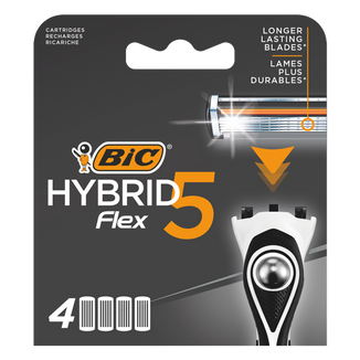 BIC Flex 5 Hybrid, wkłady wymienne, 4 sztuki - zdjęcie produktu