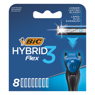 BIC Flex 3 Hybrid, wkłady wymienne, 8 sztuk - zdjęcie produktu