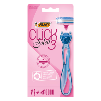 BIC Soleil Click 3, maszynka do golenia dla kobiet, uchwyt + 4 wkłady - zdjęcie produktu