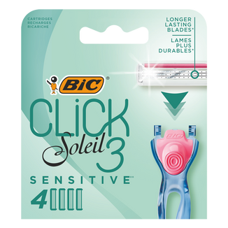 BIC Soleil Click 3 Sensitive, wkłady wymienne, 4 sztuki - zdjęcie produktu