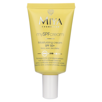 Miya mySPFcream, nawilżający krem do twarzy, okolic oczu i dekoltu, SPF 50+, 40 ml USZKODZONE OPAKOWANIE - zdjęcie produktu