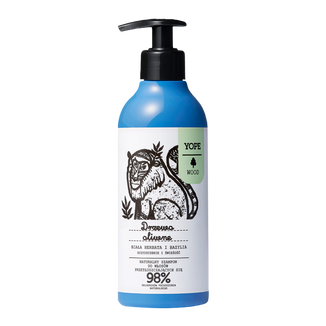 Yope Wood Drzewo Oliwne, Biała Herbata i Bazylia, naturalny szampon do włosów przetłuszczających się, 300 ml - zdjęcie produktu