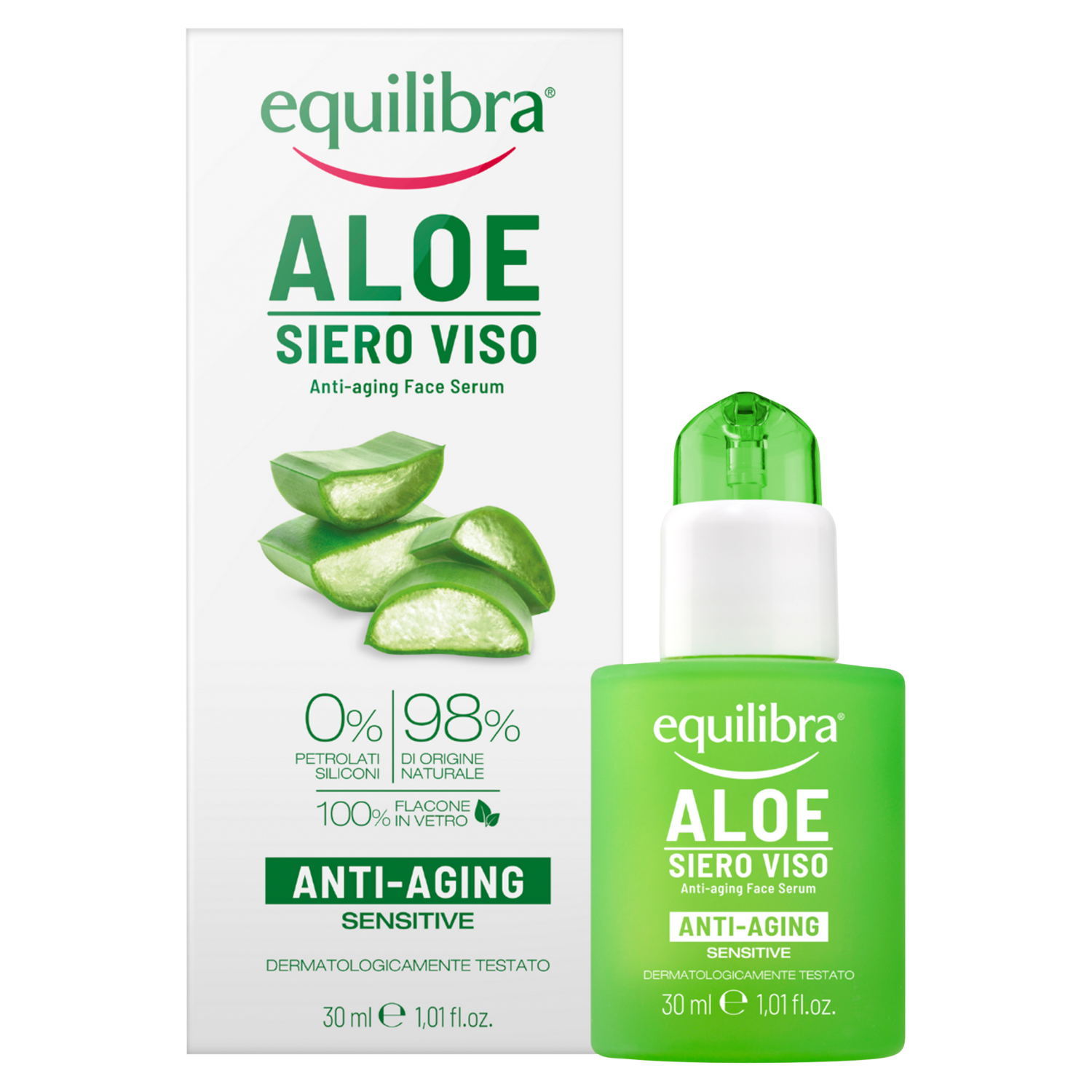 Nieznana Equilibra Aloe, serum przeciwstrzeniowe, aloesowe, 30 ml