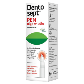 Dentosept pen, żel w sztyfcie, smak neutralny, 3,3 ml KRÓTKA DATA - zdjęcie produktu