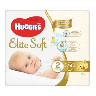 Huggies Elite Soft, pieluchy, rozmiar 2, 4-6 kg, 24 sztuki - zdjęcie produktu