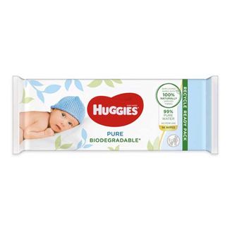Huggies Pure Bio, chusteczki nawilżane, biodegradowalne, 56 sztuk - zdjęcie produktu