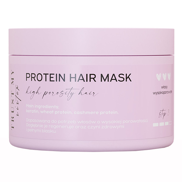 Nieznana Trust My Sister, maska proteinowa do włosów wysokoporowatych, 200 ml