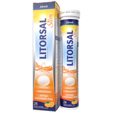 Zdrovit Litorsal Slim, smak pomarańczowy, 24 tabletki musujące USZKODZONE OPAKOWANIE - miniaturka zdjęcia produktu