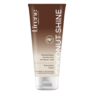 Lirene Perfect Tan, rozświetlający złocisty krem do twarzy i ciała, Coconut Shine, 150 ml - zdjęcie produktu