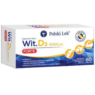 Wit. D3 Forte 4000 j.m., 60 tabletek - zdjęcie produktu