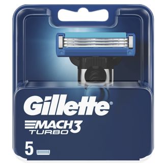 Gillette Mach 3 Turbo, wkłady wymienne, 5 sztuk - zdjęcie produktu