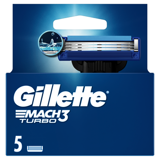 Gillette Mach 3 Turbo, wkłady wymienne, 5 sztuk - zdjęcie produktu