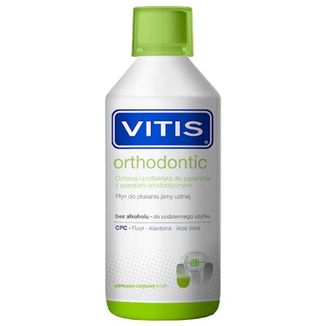 Vitis Orthodontic, płyn do płukania jamy ustnej, bez alkoholu, 500 ml - zdjęcie produktu