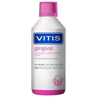 Vitis Gingival, płyn do płukania jamy ustnej, bez alkoholu, 500 ml - zdjęcie produktu