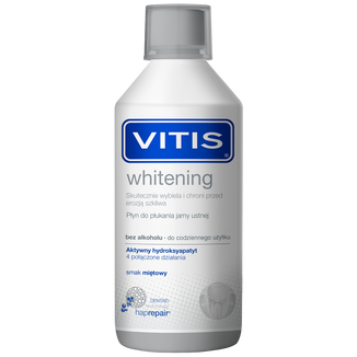 Vitis Whitening, płyn do płukania jamy ustnej, smak miętowy, 500 ml USZKODZONE OPAKOWANIE Vitis Whitening, płyn do płukania jamy ustnej, smak miętowy, 500 ml USZKODZONE OPAKOWANIE - zdjęcie produktu