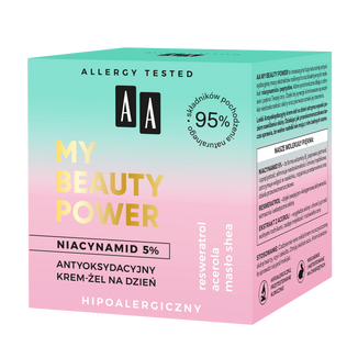 AA My Beauty Power Niacynamid 5%, antyoksydacyjny krem-żel na dzień, 50 ml - zdjęcie produktu