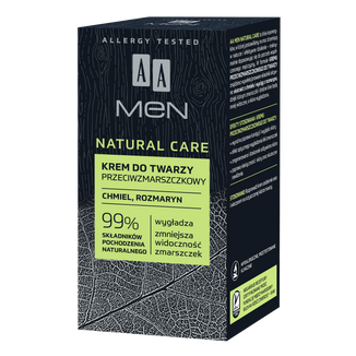 AA Men Natural Care, krem przeciwzmarszczkowy, 50 ml - zdjęcie produktu