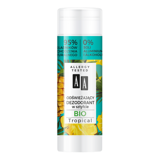 AA Bio Tropical, dezodorant w sztyfcie, ananas i szałwia, 25 ml - zdjęcie produktu