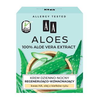 AA Aloes, krem na dzień i na noc, regenerująco-wzmacniający, 50 ml - zdjęcie produktu