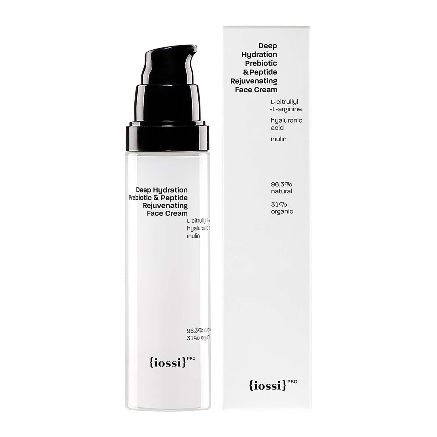 Nieznana Iossi Pro, intensywnie nawilżający lekki krem do twarzy, z prebiotykami i peptydami, 50 ml