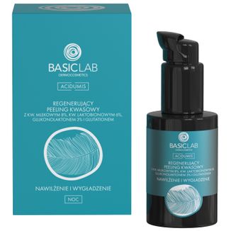 BasicLab Acidumis, regenerujący peeling kwasowy na noc, nawilżenie i wygładzenie, 30 ml KRÓTKA DATA BasicLab Acidumis, regenerujący peeling kwasowy na noc, nawilżenie i wygładzenie, 30 ml KRÓTKA DATA - zdjęcie produktu