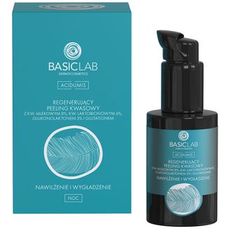 BasicLab Acidumis, regenerujący peeling kwasowy na noc, nawilżenie i wygładzenie, 30 ml - zdjęcie produktu