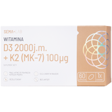 SEMA Lab Witamina D3 2000 j.m + K2 (MK-7) 100 µg, 60 kapsułek miękkich USZKODZONE OPAKOWANIE - miniaturka zdjęcia produktu