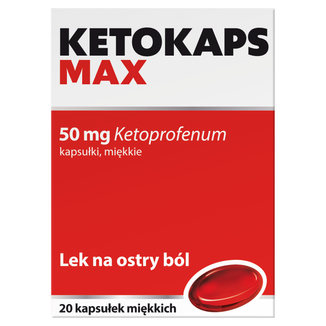 Ketokaps Max 50 mg, 20 kapsułek miękkich USZKODZONE OPAKOWANIE - zdjęcie produktu
