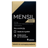 Mensil Max 50 mg, 4 tabletki do żucia Mensil Max 50 mg, 4 tabletki do żucia - miniaturka zdjęcia produktu
