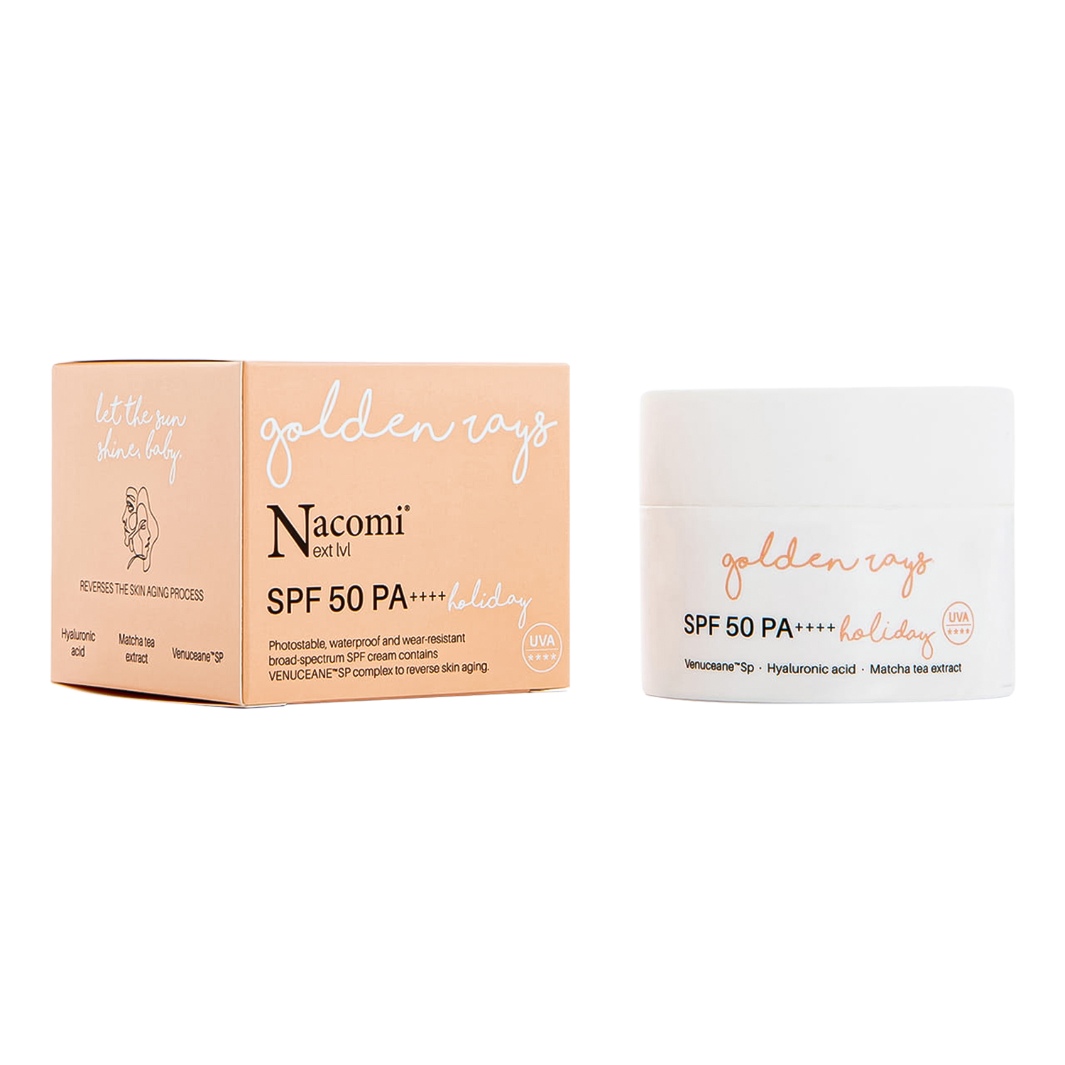 Nieznana Nacomi Next Level Holiday, feuchtigkeitsspendend Sonnencreme für das Gesicht, SPF 50, 50 ml — Inhaltsstoffe und Bewertung