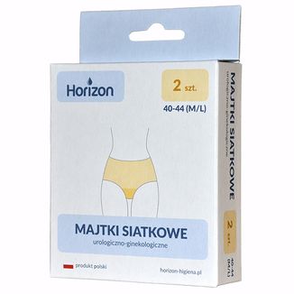 Horizon, majtki siatkowe, urologiczno-ginekologiczne, rozmiar 40-42, 2 sztuki USZKODZONE OPAKOWANIE - zdjęcie produktu