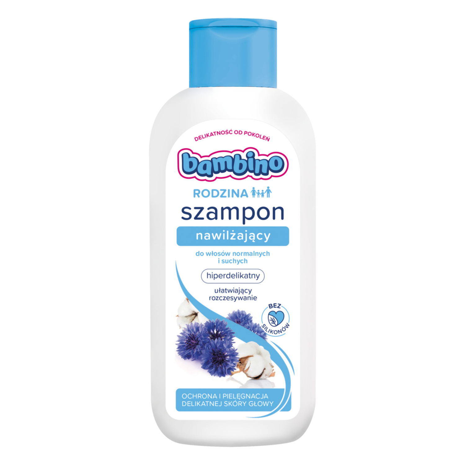 Bambino Bambino Rodzina, szampon nawilżający do włosów normalnych i suchych, hiperdelikatny, od 3 lat, 400 ml