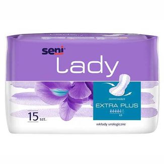 Seni Lady, wkładki urologiczne, Extra Plus, 15 sztuk - zdjęcie produktu