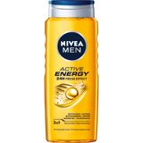 Nivea Men Active Energy, żel pod prysznic 3w1 do twarzy, ciała i włosów, 500 ml - miniaturka zdjęcia produktu