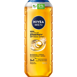 Nivea Men Active Energy, żel pod prysznic 3w1 do twarzy, ciała i włosów, 500 ml - zdjęcie produktu