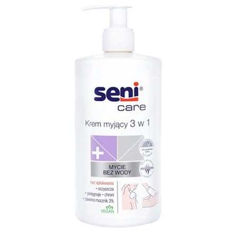 Seni Care, krem myjący 3w1, 3% mocznik, 1000 ml USZKODZONE OPAKOWANIE - zdjęcie produktu