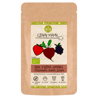 Helpa Czary Mamy Bio Łyżka Smaku, truskawka, burak, jeżyna, 40 g - zdjęcie produktu
