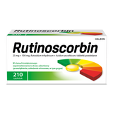 Rutinoscorbin 25 mg + 100 mg, 210 tabletek powlekanych USZKODZONE OPAKOWANIE Rutinoscorbin 25 mg + 100 mg, 210 tabletek powlekanych USZKODZONE OPAKOWANIE - miniaturka zdjęcia produktu